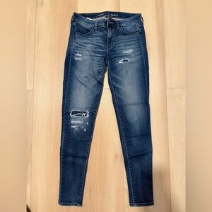 American Eagle Outfitters Super Stretch Jeggings - Deep Blue